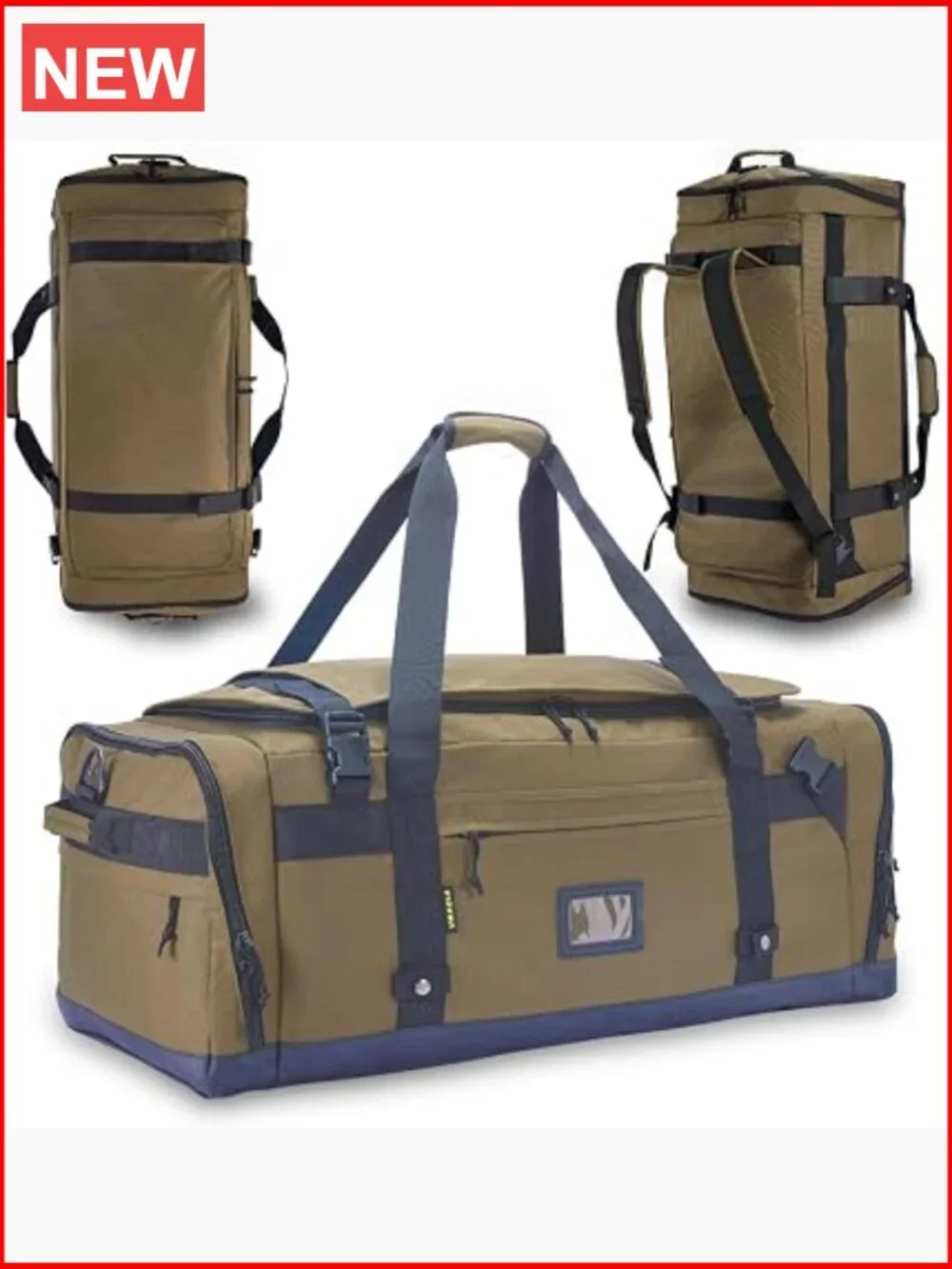Heavy Duty Tactical Canvas Duffel Bag 80L/103L Travel Gym Carry On